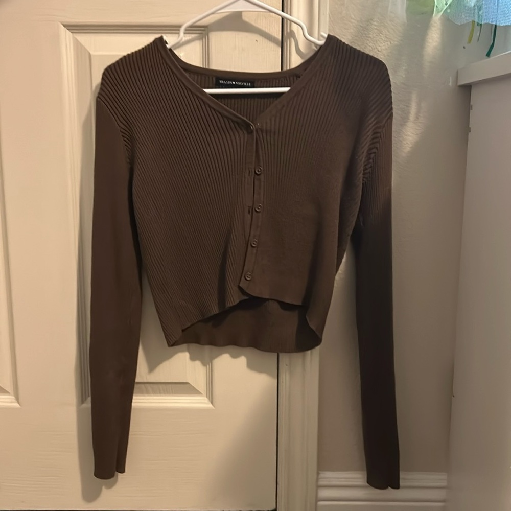 Brandy Melville brown cardigan.